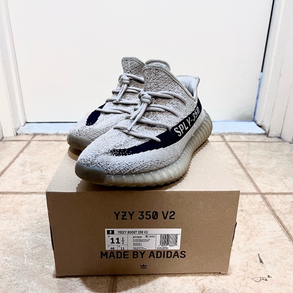 Adidas Yeezy Boost 350 V2 Slate/ Black - Men's 11.5 - Picture 2 of 2